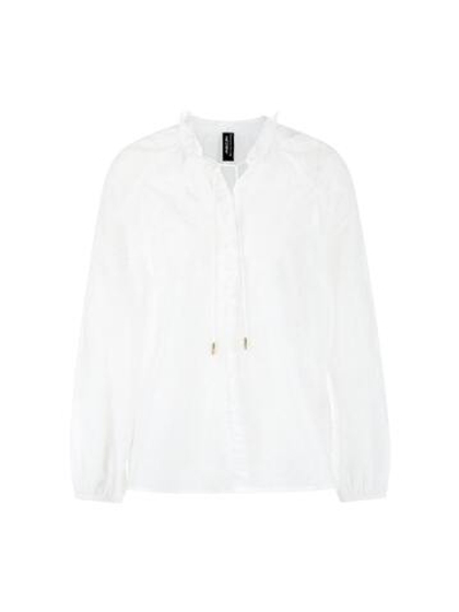 Marc Cain Блуза из тонкого хлопка с вышивкой