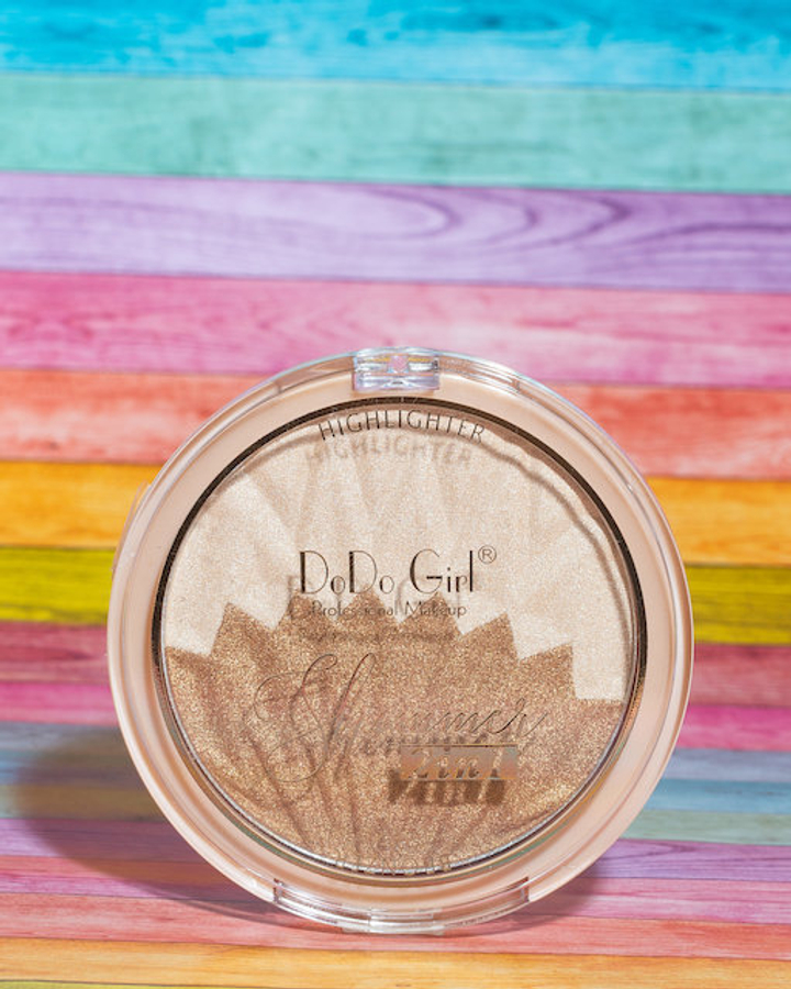 Хайлайтер+бронзер шимер для лица DoDo Girl Shimmer 2in1 Highlighter + Bronzer тон 03