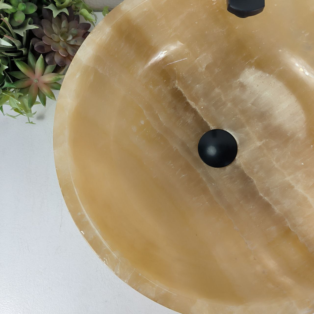 Раковина из оникса Bowl Yellow BO-64542 45*45*17 0199