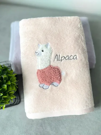 Полотенце банное Мышка Мия Розовое 70х140