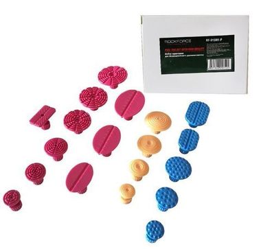 Набор адаптеров пластиковых для беспокрасочного удаления вмятин,19пр. RockForce##Rock FORCE RF-915M1-P