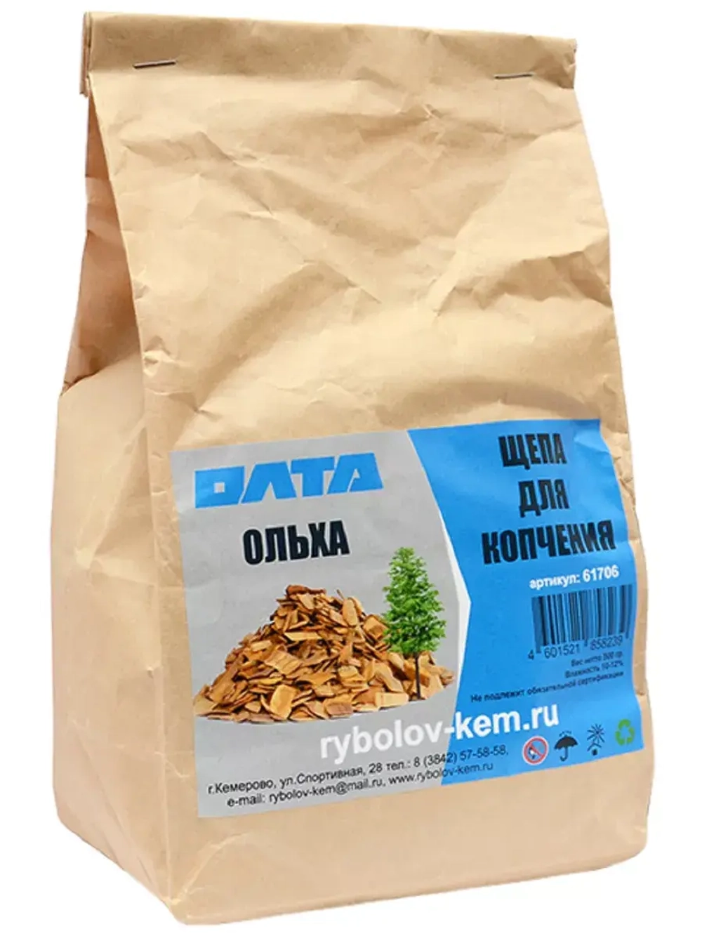 Щепа для копчения, ольха