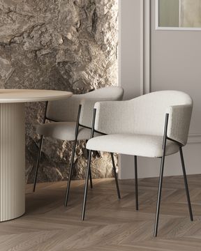 Стул Brace букле белый