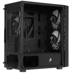 Компьютерный корпус 1STPLAYER FIREBASE X4-M TG LED Black