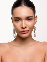 Серьги "White night" из горного хрусталя Silver