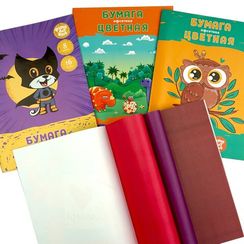 Rəngli kağız \ Цветная бумага  Совенок 16 листов