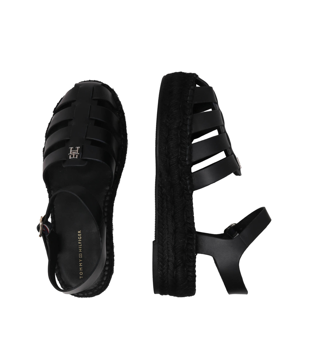 Кожаные босоножки Tommy Hilfiger - черный(FW0FW07743)