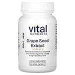 Vital Nutrients, экстракт виноградных косточек, 90 веганских капсул (100 мг в 1 капсуле)