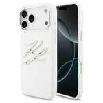 Чехол Lagerfeld для iPhone 17 Pro Max Liquid Silicone Initials Metal Logo & Camera Hard, White KLHCP17XSMCKLMCLH)
