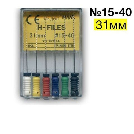 H-Files №15-40 (31мм), 6шт MANI