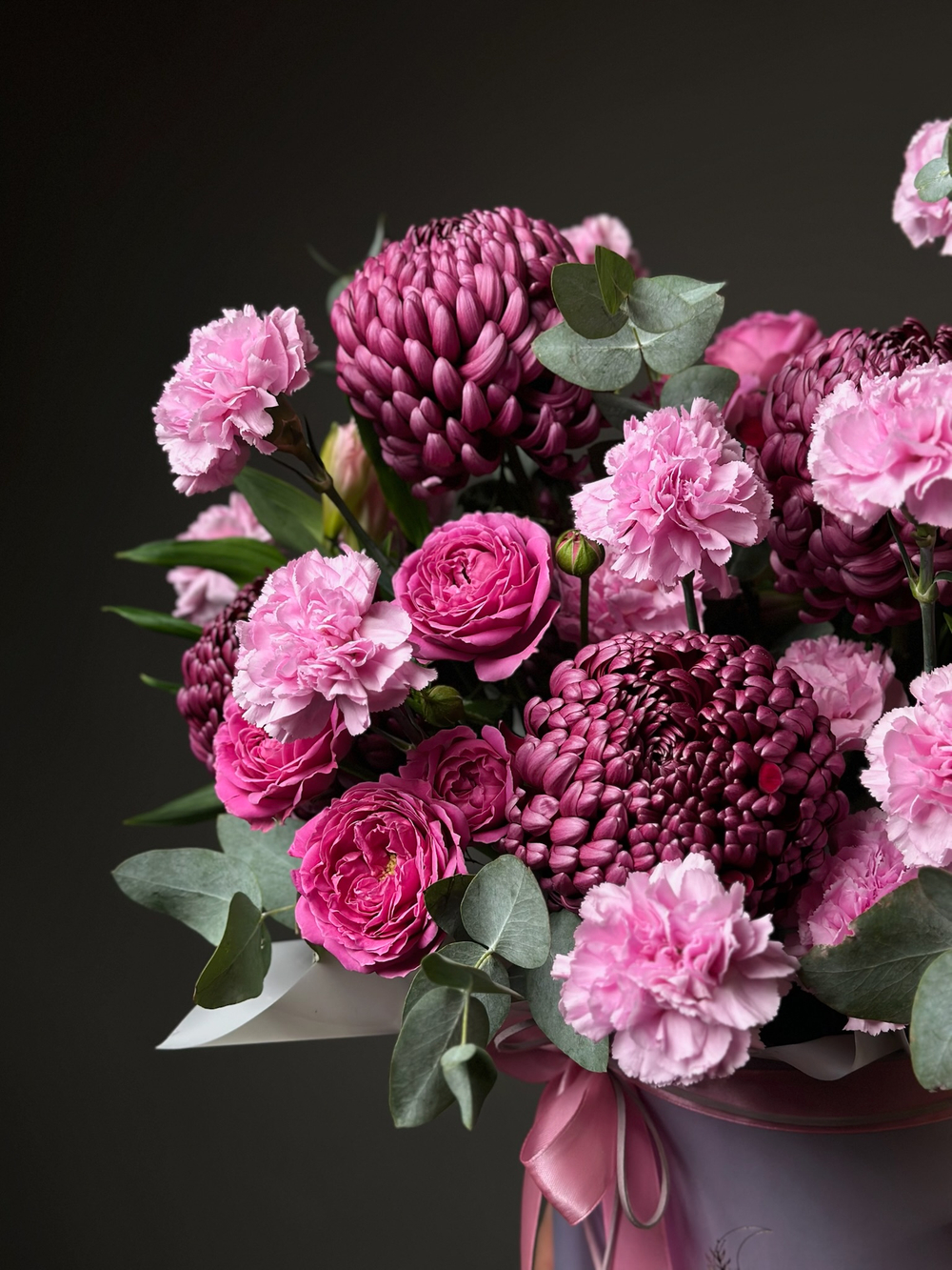 Цветы в коробке «Нежность в деталях»