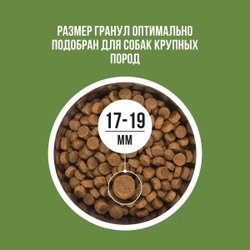 Сухой корм Bowl Wow для собак крупных пород, с ягненком, индейкой, рисом и цукини - 2 кг