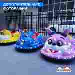 Детский электромобиль для автодрома «Розовый зайка» двухместный, усиленный корпус