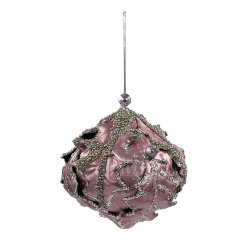 Шар-луковка с металлическим отливом 10х8см ChristmasDeLuxe premium collection лиловый