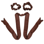 Kitsch, Набор для завивки без нагрева сатином, очень большой, шоколадный, 1 набор