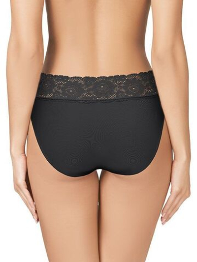 Трусики-слипы с кружевной оторочкой Dolce Micro (Размер: L) (Цвет: черный)