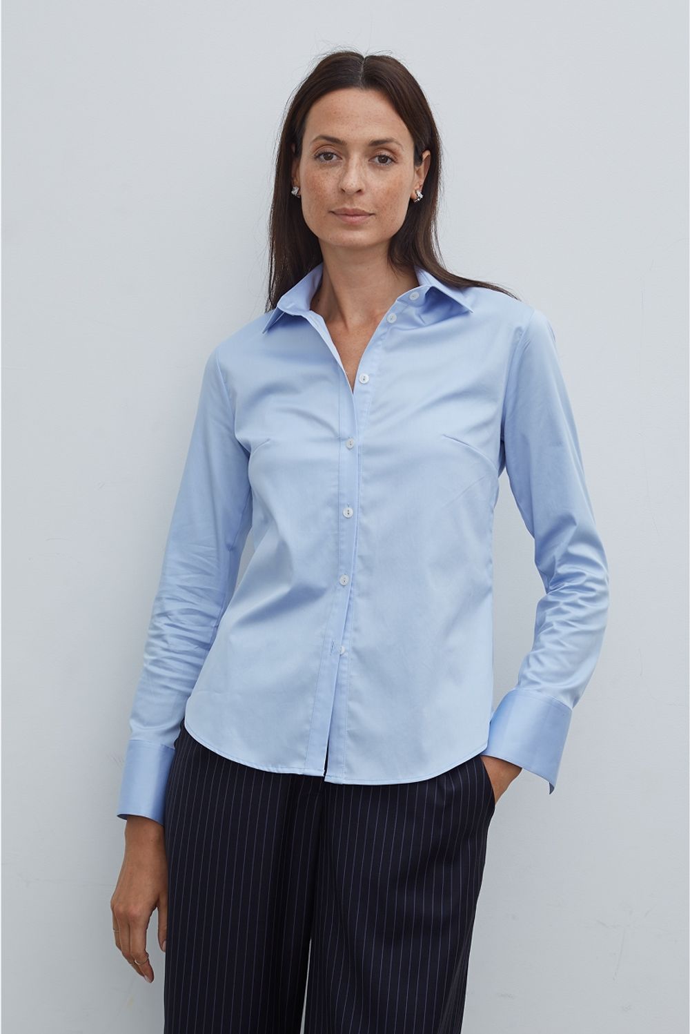 Рубашка Москва голубая