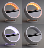 Bluetooth колонка "Smart Orb" 5Вт с беспроводным (15W) ЗУ, лампой, часами, FM радио, цвет белый
