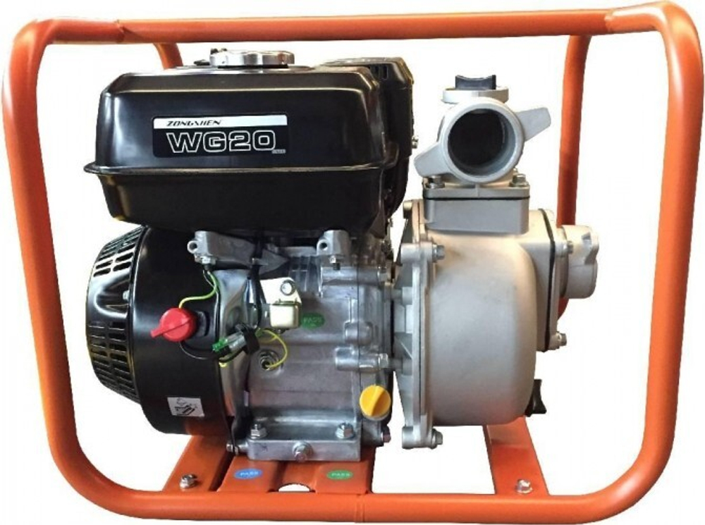 Мотопомпа бензиновая ZONGSHEN WG 20 для слабозагрязненной воды 1T90SWG20