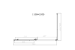 Душевой уголок Slim-N VSR-4SN8011CLB, 1100*800, черный, стекло прозрачное