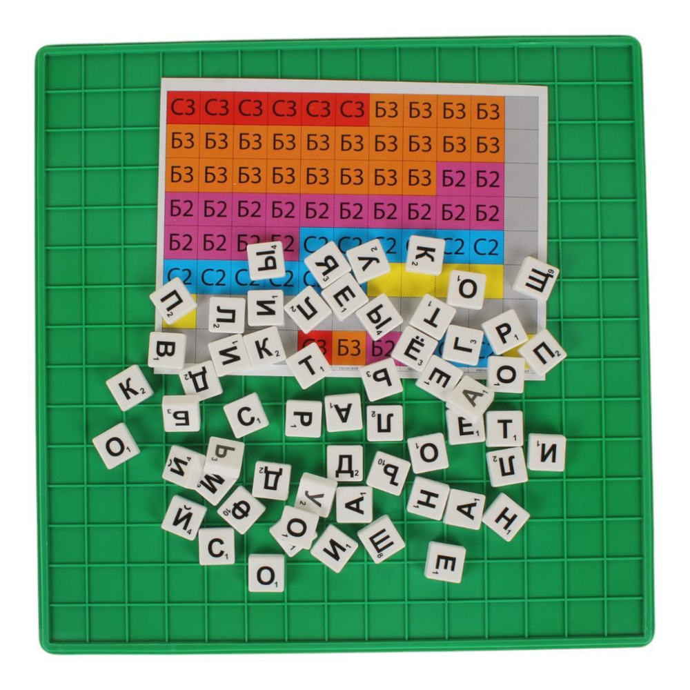 Настольная игра "Супербукводел" 100 фишек (ИН-1802)