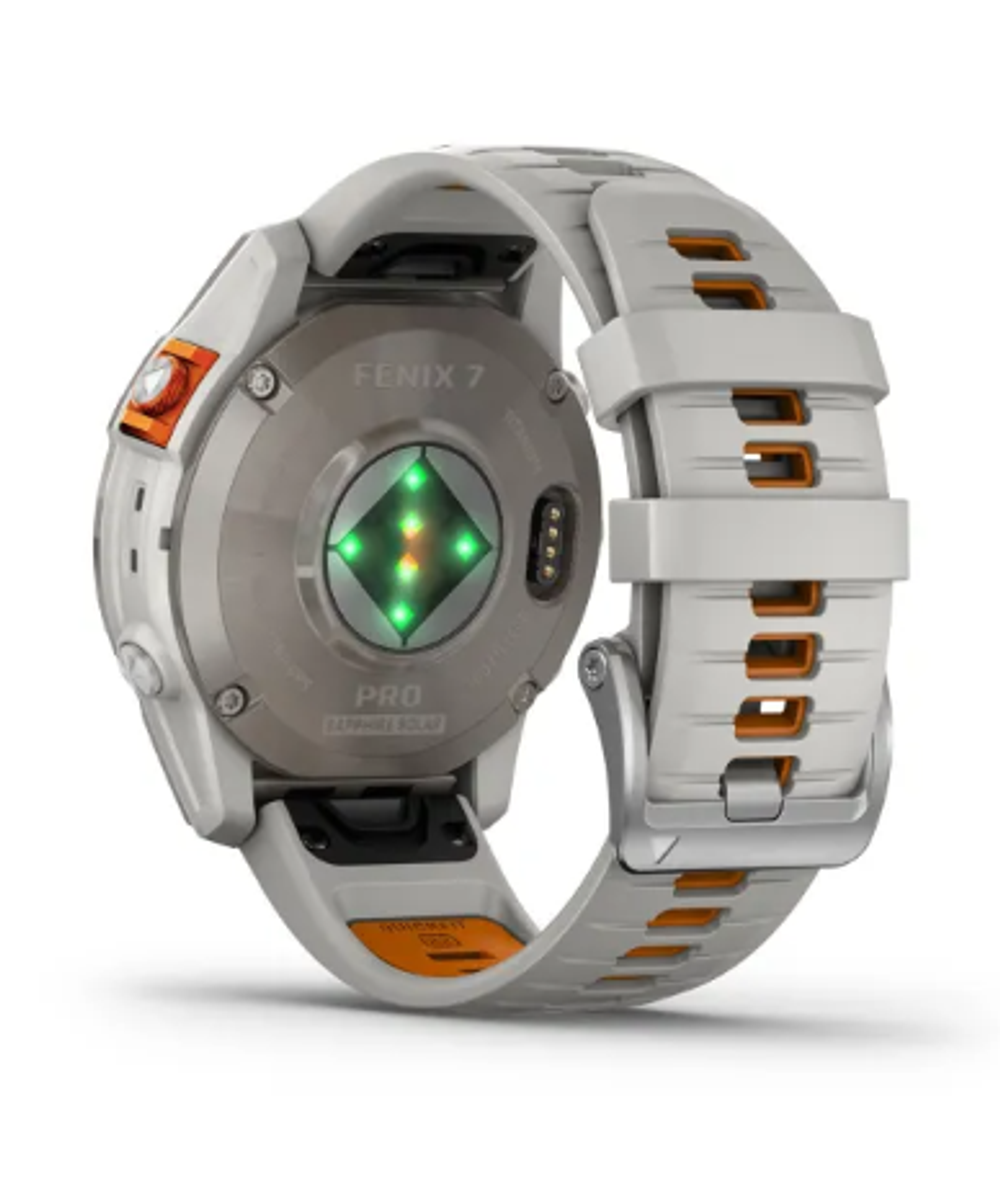 Умные часы Garmin Fenix 7 Pro Sapphire Solar Titanium DLC Orange Band