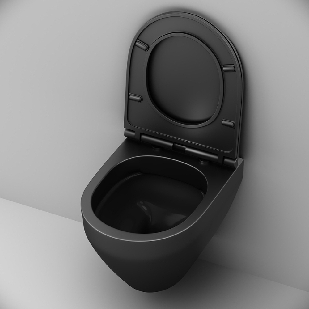 Унитаз AM.PM Spirit V2.0 C701700MBSC подвесной Черный матовый с сиденьем микролифт