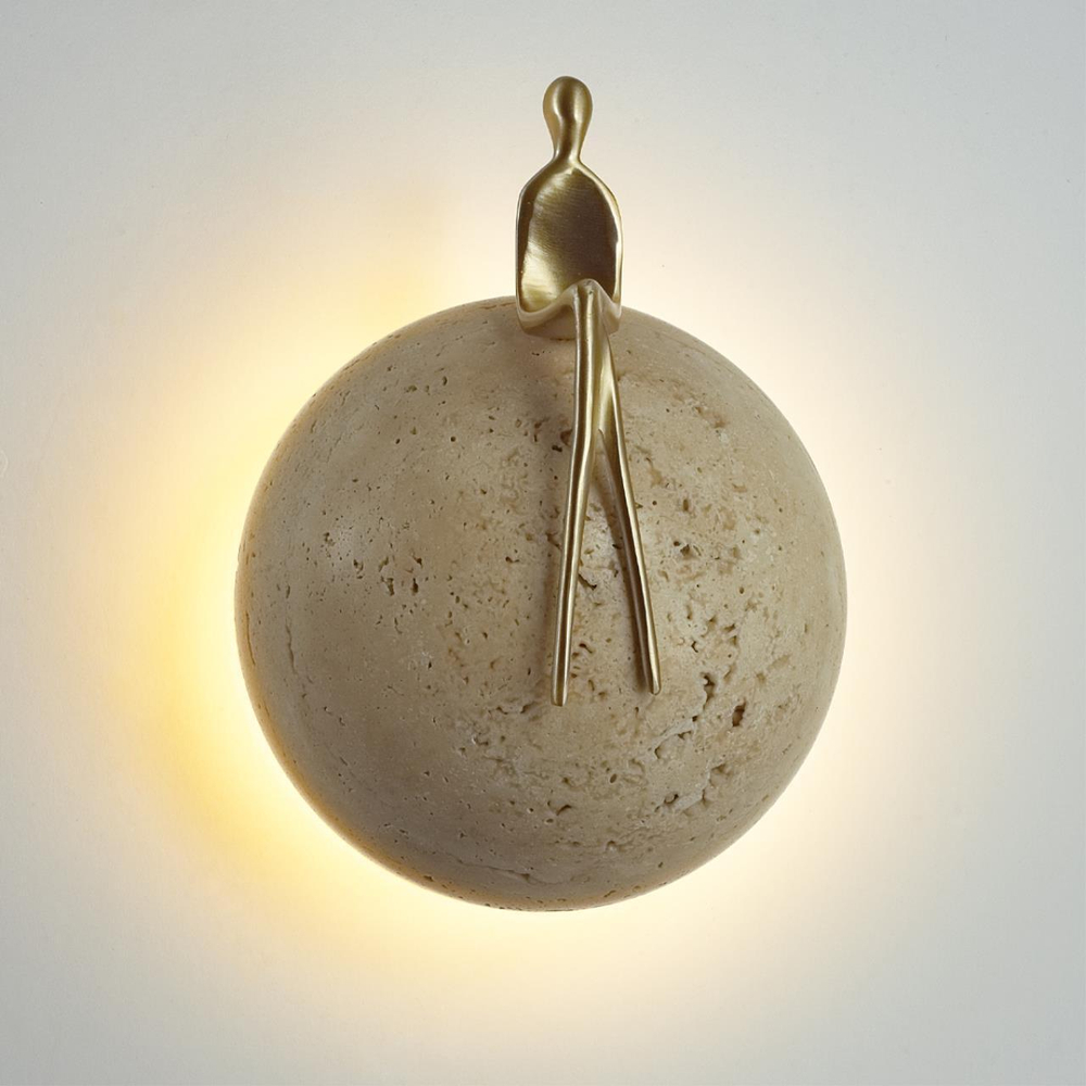 7011/5WL L-VISION ODL25 231 Настенный светильник латунь/камень IP20 LED 1*5W 3000K 220V CONFUCIUS