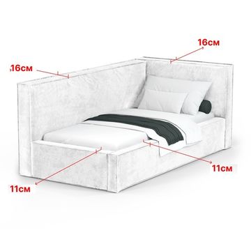 Кровать Bever ПРАВАЯ 90 с  подъемным механизмом Nebby 300