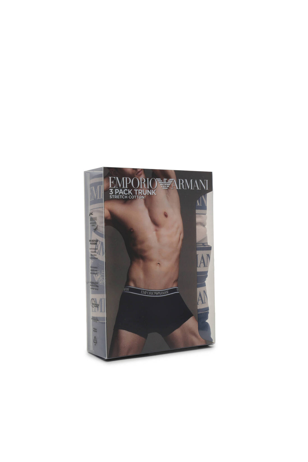 Трусики-боксеры 3шт. Emporio Armani - бежевый(111357 3F717)