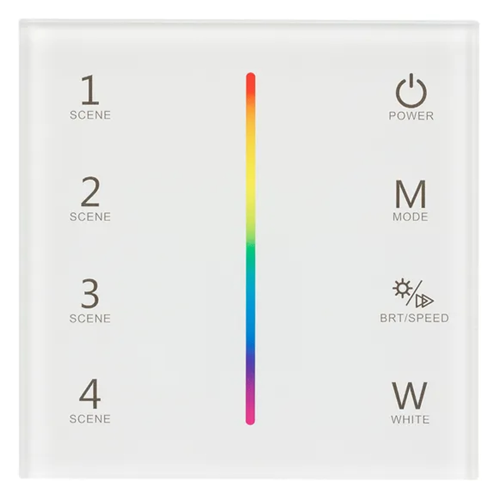 Панель Sens SMART-P22-RGBW White (12-24V, 4x3A, 2.4G) (Arlight, IP20 Пластик, 5 лет) 025168