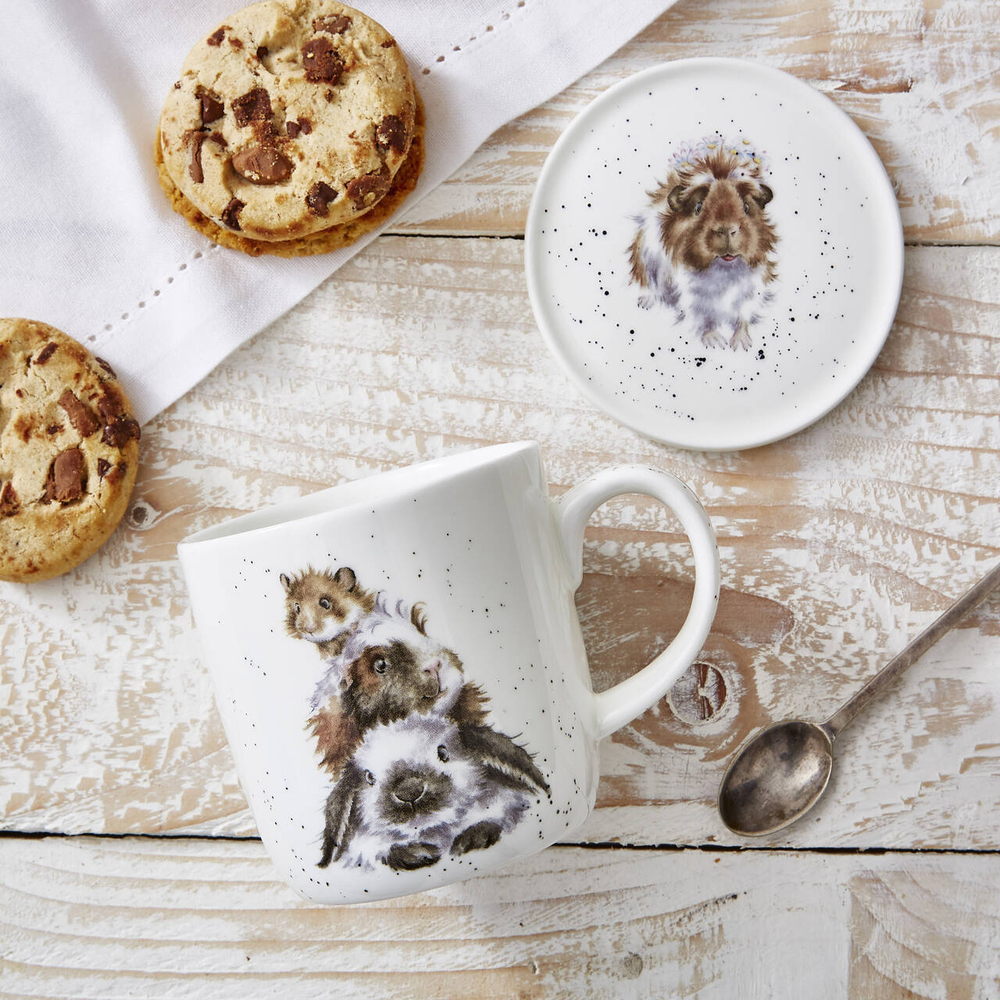 Royal Worcester Кружка Wrendale Designs 290 мл со свинкой и блюдцем