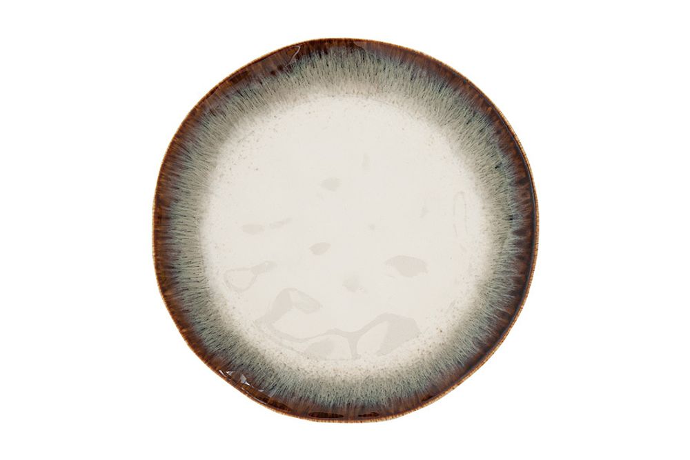 Тарелка закусочная Nuances, коричневая, 21 см