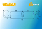 Цилиндровый механизм MSM-112 М110 перфо. ключ (5 кл) PВ