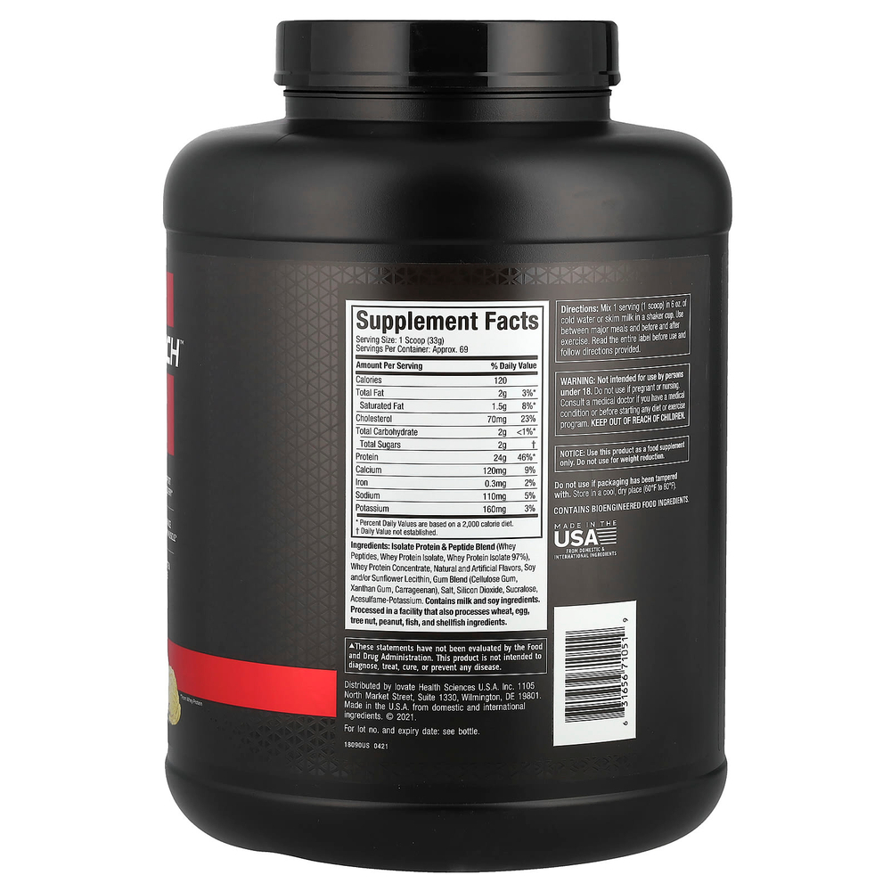 MuscleTech, Nitro-Tech ™ 100% Whey Gold, крем с французской ванилью, 2,27 кг (5 фунтов)