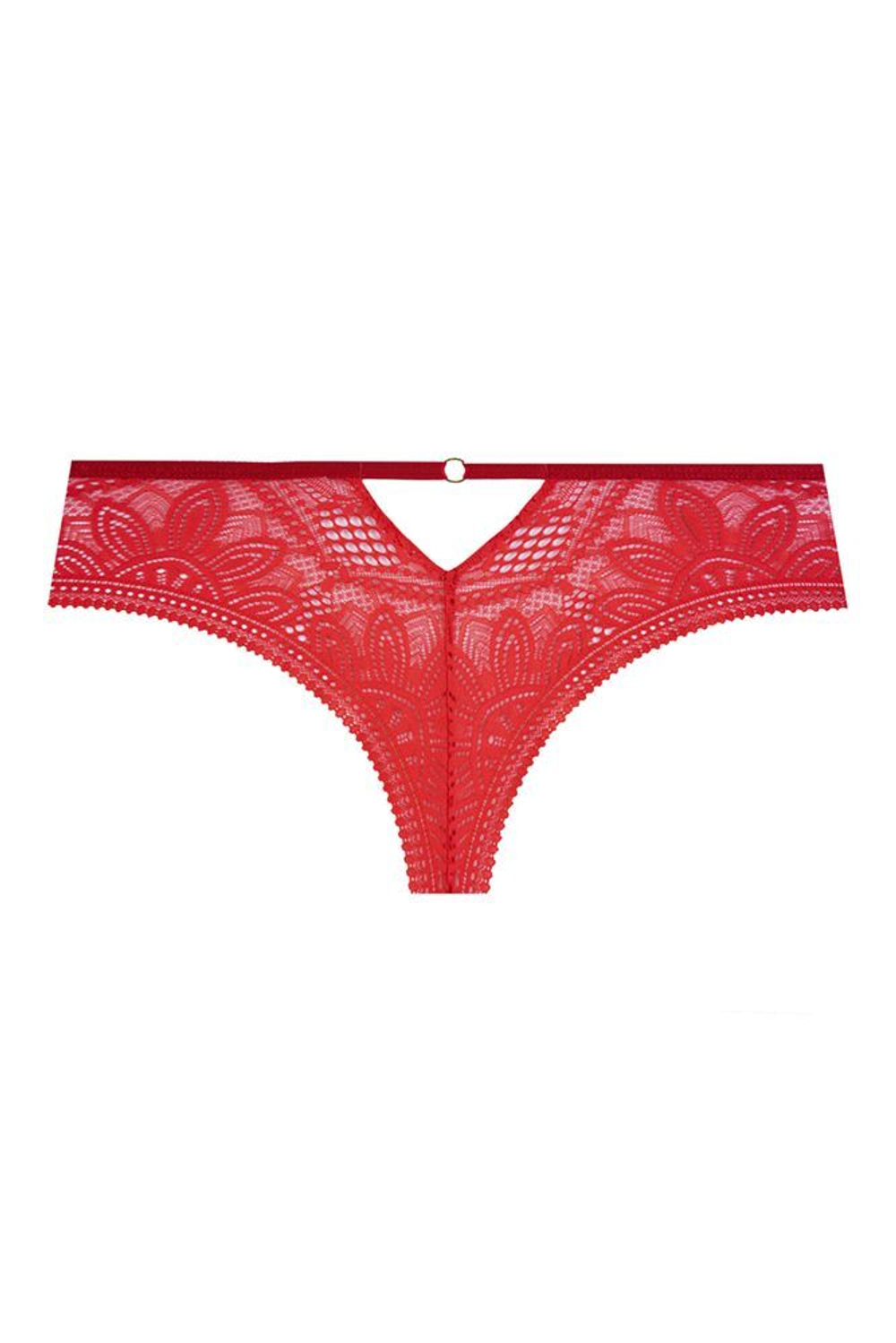 Трусики-стринги Desire из кружевного полотна (Размер: XL) (Цвет: красный)