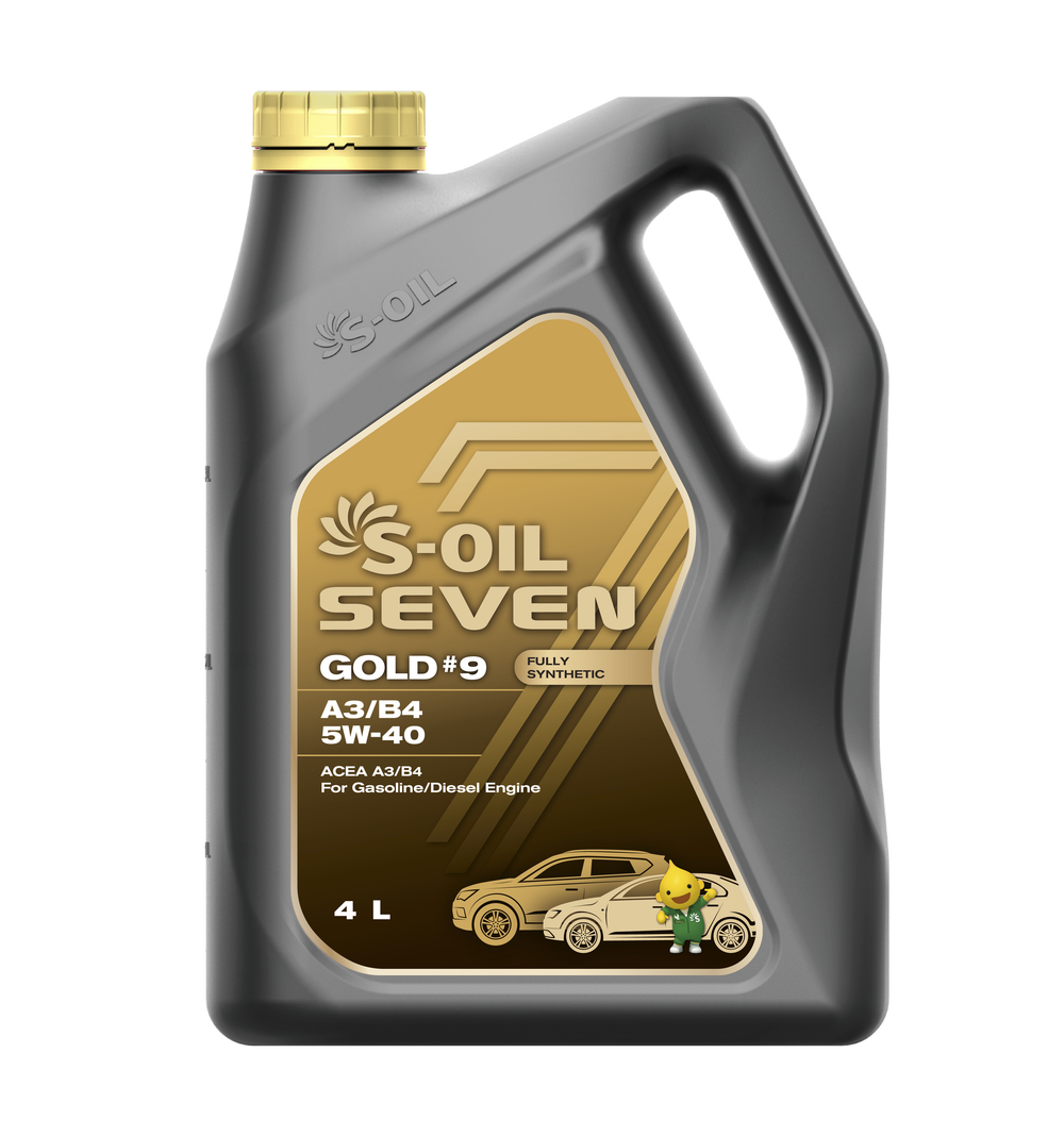 Масло моторное синтетическое S-OIL SEVEN GOLD #9 5W40 A3/B4 4л
