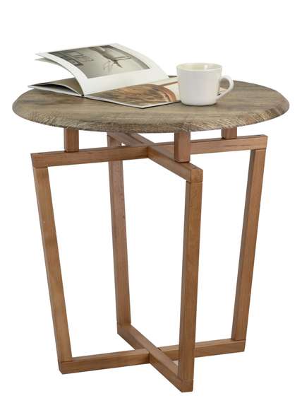 Стол журнальный Рилле 440 пленка дуб крымский состаренный/ бук