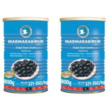 Маслины Marmarabirlik XS в рассоле черные банка 800 г 2 шт