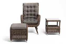 "Толедо" лаунж-зона из искусственного ротанга, цвет коричневый