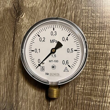 Манометр МТ-100 0,6 МПа (метрическая)