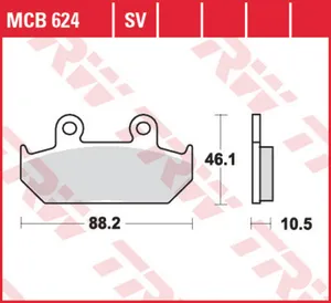 Колодки тормозные дисковые TRW MCB624SV