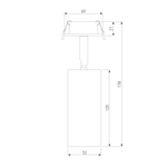 Встраиваемый поворотный светодиодный светильник Diffe 25052/LED