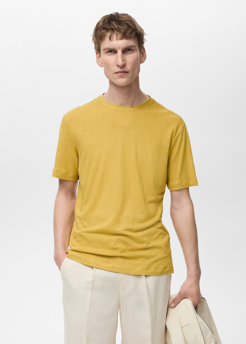 Льняная футболка slim fit