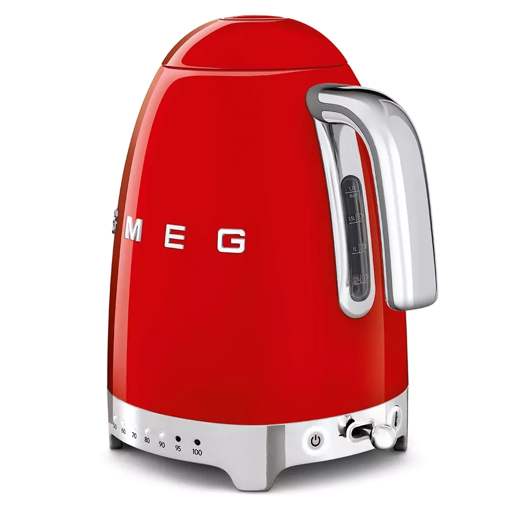 Чайник электрический с регулируемой температурой, SMEG KLF04RDEU, красный