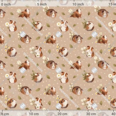 Морские свинки на бежевом by UstaArt 429 DPI