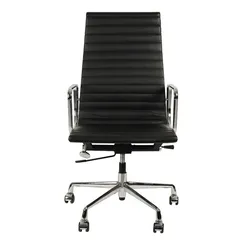 Офисное кресло Eames Ribbed EA 119 черная кожа