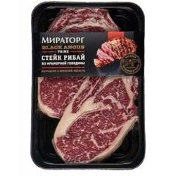 СТЕЙК РИБАЙ 390 ГР ИЗ МРАМОРНОЙ ГОВЯДИНЫ /МИРАТОРГ/ 1010011612