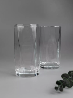 Набор изогнутых бокалов для воды, 450 мл, 6 шт. прозрачные