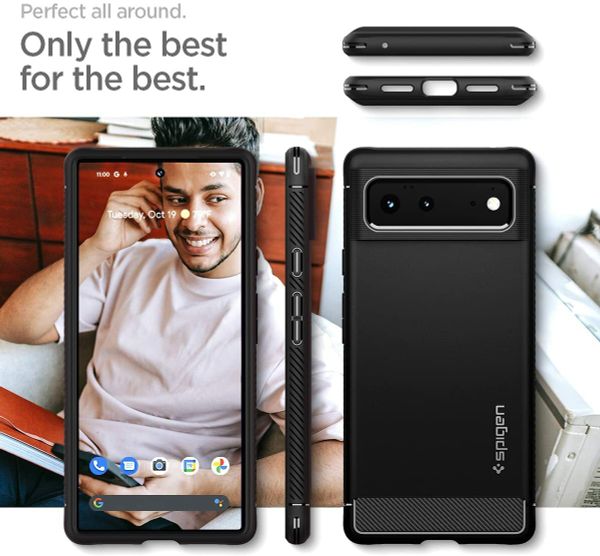 Чехол Spigen Rugged Armor для Google Pixel 6 (2021) - Matte Black
